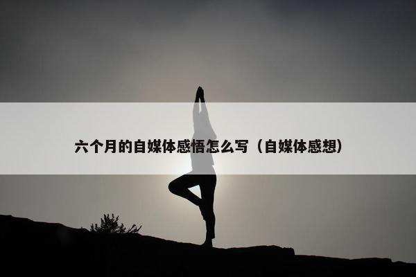 六个月的自媒体感悟怎么写（自媒体感想）