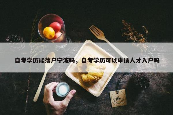 自考学历能落户宁波吗，自考学历可以申请人才入户吗