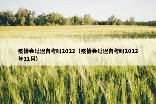 疫情会延迟自考吗2022（疫情会延迟自考吗2022年11月）