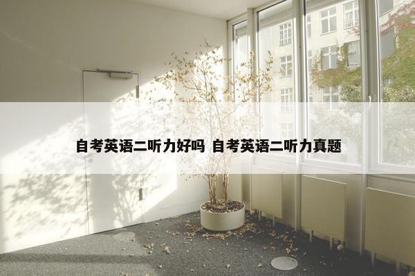 自考英语二听力好吗 自考英语二听力真题