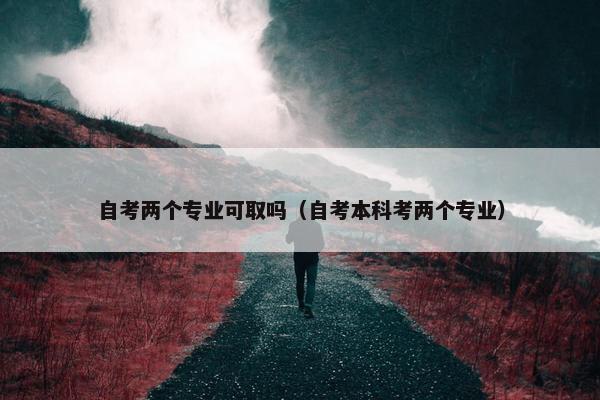 自考两个专业可取吗（自考本科考两个专业）