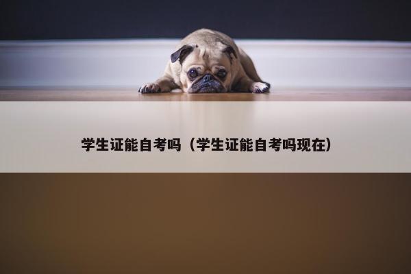 学生证能自考吗（学生证能自考吗现在）