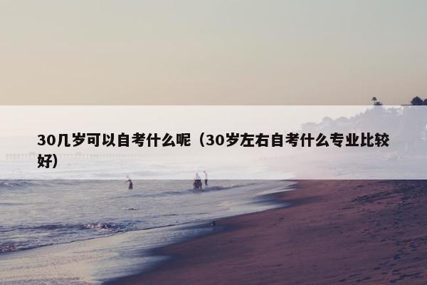 30几岁可以自考什么呢（30岁左右自考什么专业比较好）