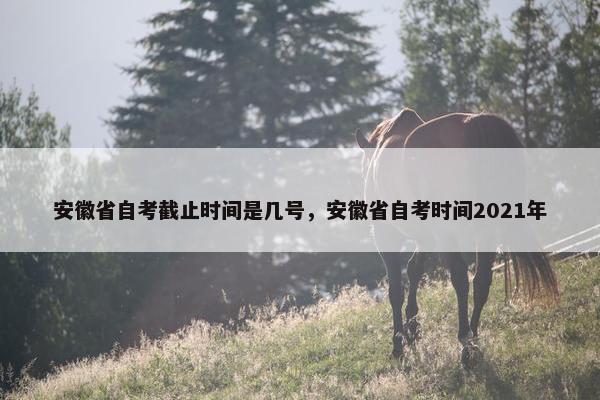 安徽省自考截止时间是几号，安徽省自考时间2021年