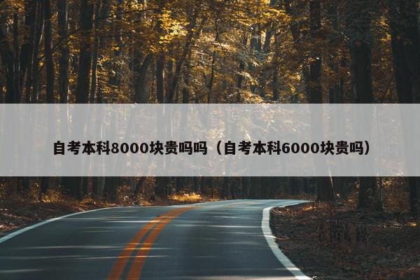 自考本科8000块贵吗吗（自考本科6000块贵吗）