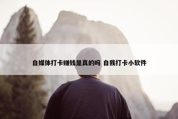 自媒体打卡赚钱是真的吗 自我打卡小软件