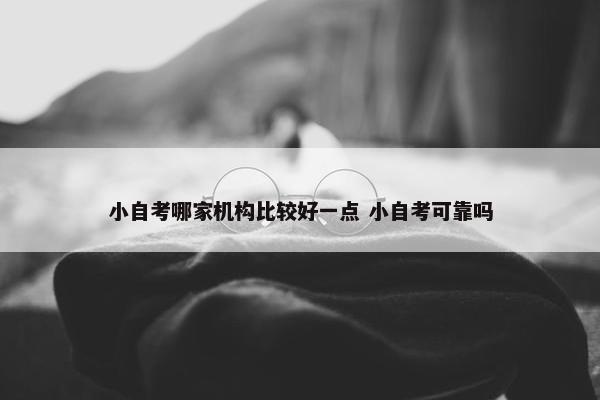 小自考哪家机构比较好一点 小自考可靠吗