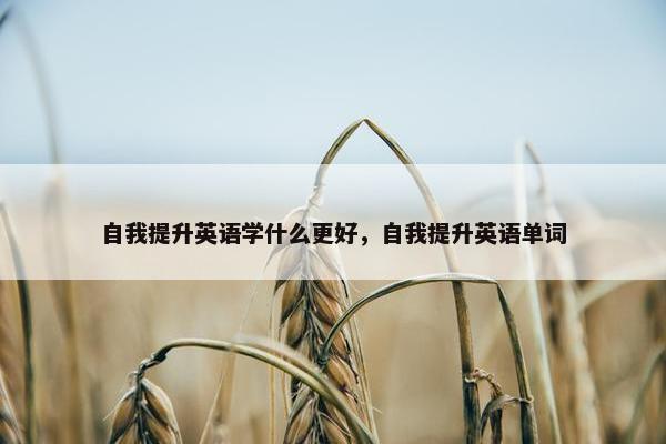 自我提升英语学什么更好，自我提升英语单词