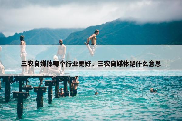 三农自媒体哪个行业更好，三农自媒体是什么意思