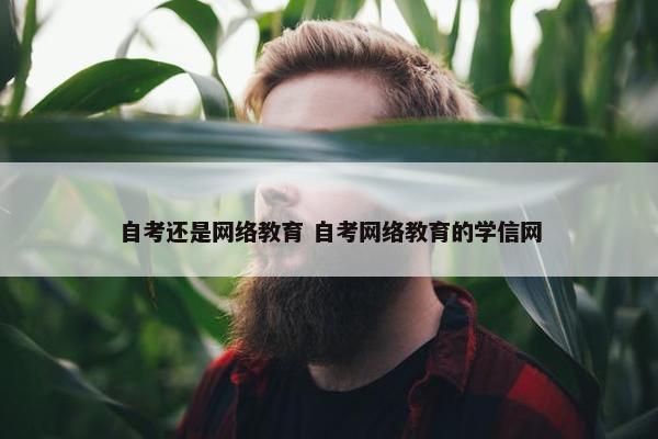 自考还是网络教育 自考网络教育的学信网