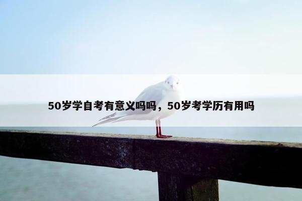 50岁学自考有意义吗吗，50岁考学历有用吗