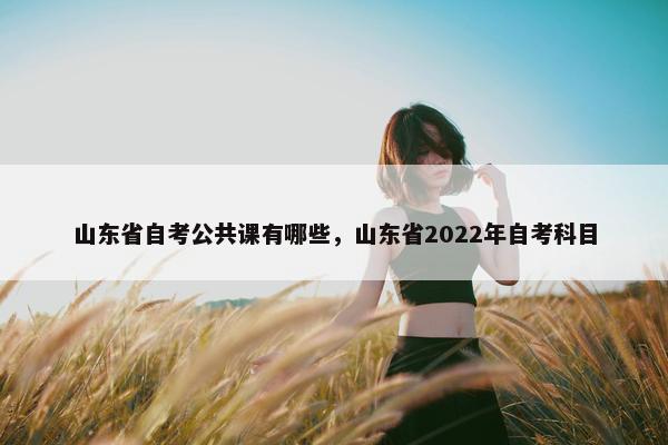 山东省自考公共课有哪些，山东省2022年自考科目