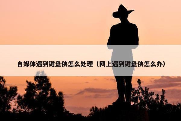 自媒体遇到键盘侠怎么处理（网上遇到键盘侠怎么办）