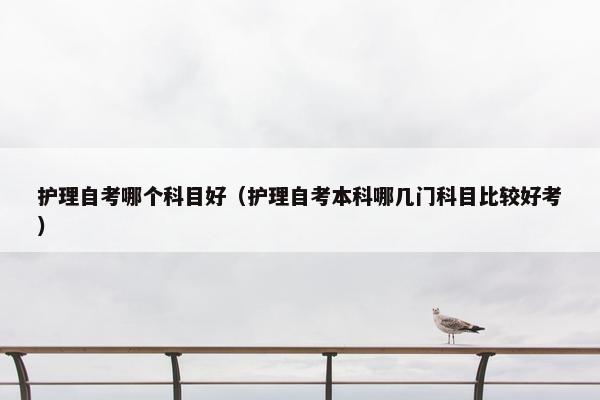 护理自考哪个科目好（护理自考本科哪几门科目比较好考）