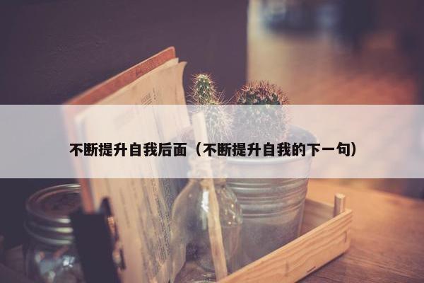 不断提升自我后面（不断提升自我的下一句）