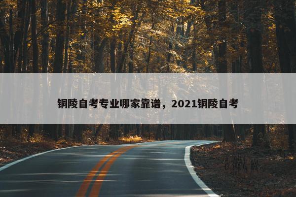 铜陵自考专业哪家靠谱，2021铜陵自考