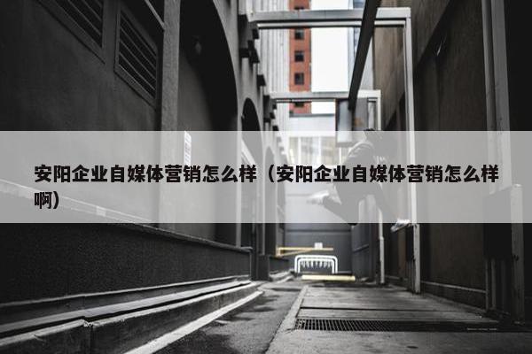 安阳企业自媒体营销怎么样（安阳企业自媒体营销怎么样啊）