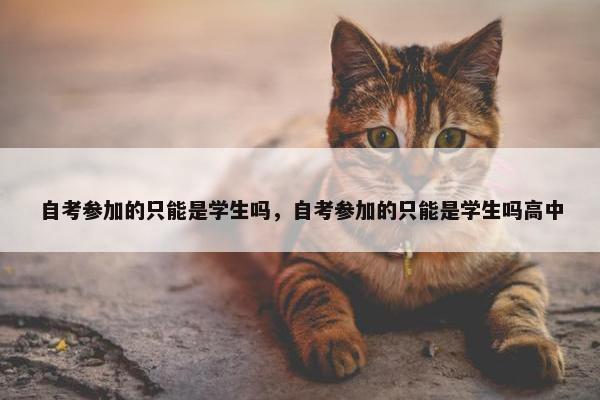 自考参加的只能是学生吗，自考参加的只能是学生吗高中