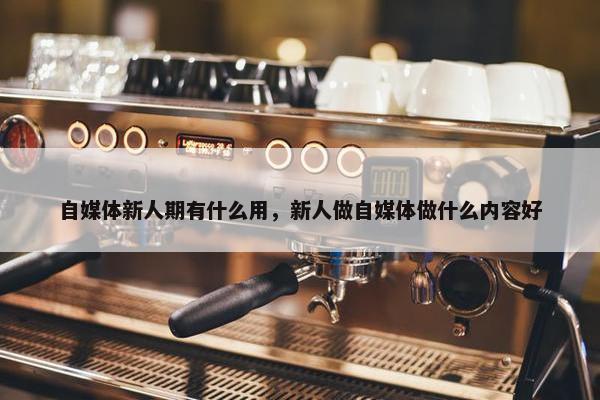 自媒体新人期有什么用，新人做自媒体做什么内容好