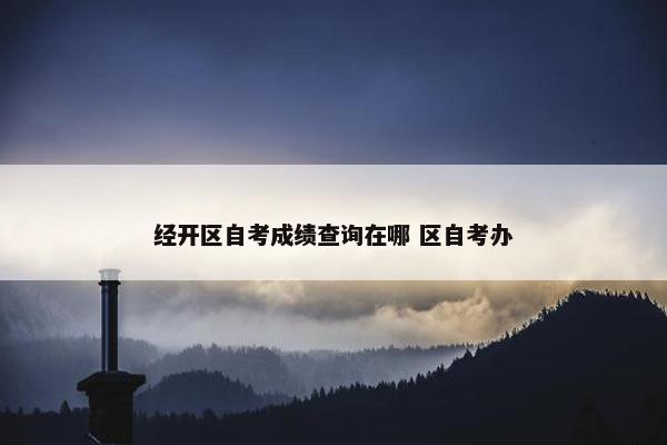 经开区自考成绩查询在哪 区自考办