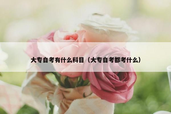 大专自考有什么科目（大专自考都考什么）