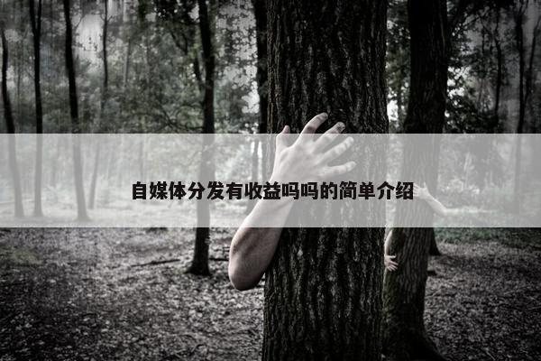 自媒体分发有收益吗吗的简单介绍