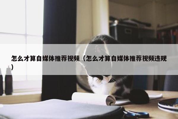 怎么才算自媒体推荐视频（怎么才算自媒体推荐视频违规）