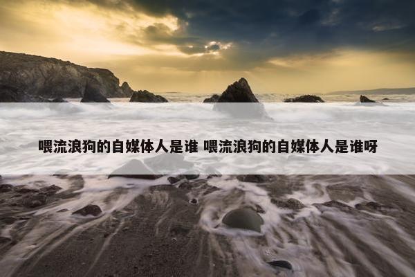 喂流浪狗的自媒体人是谁 喂流浪狗的自媒体人是谁呀