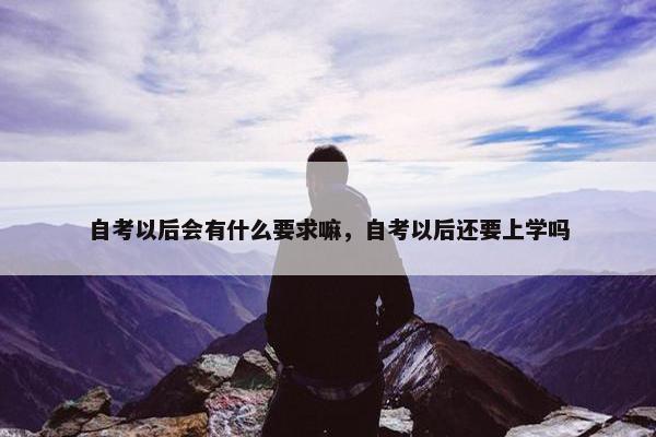 自考以后会有什么要求嘛，自考以后还要上学吗