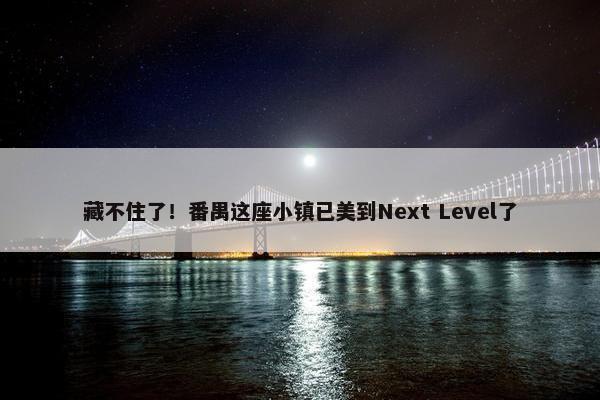 藏不住了！番禺这座小镇已美到Next Level了