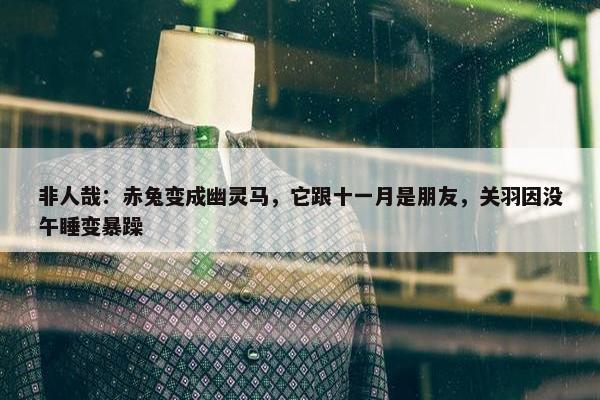 非人哉：赤兔变成幽灵马，它跟十一月是朋友，关羽因没午睡变暴躁