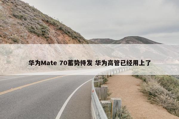 华为Mate 70蓄势待发 华为高管已经用上了