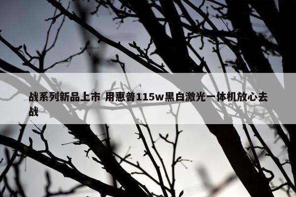 战系列新品上市 用惠普115w黑白激光一体机放心去战