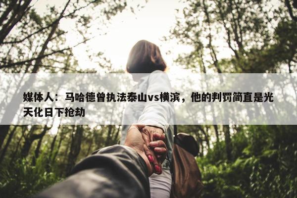 媒体人：马哈德曾执法泰山vs横滨，他的判罚简直是光天化日下抢劫