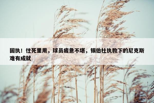 固执！往死里用，球员疲惫不堪，锡伯杜执教下的尼克斯难有成就