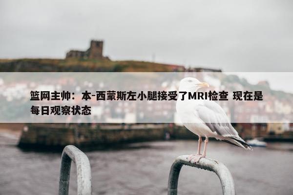 篮网主帅：本-西蒙斯左小腿接受了MRI检查 现在是每日观察状态