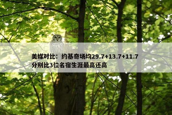 美媒对比：约基奇场均29.7+13.7+11.7 分别比3位名宿生涯最高还高