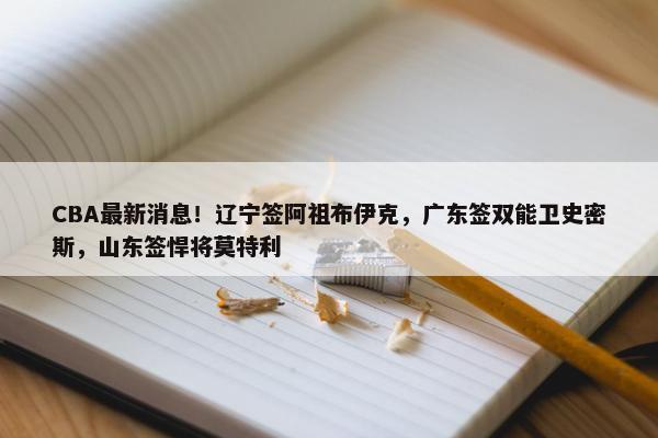 CBA最新消息！辽宁签阿祖布伊克，广东签双能卫史密斯，山东签悍将莫特利