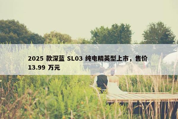 2025 款深蓝 SL03 纯电精英型上市，售价 13.99 万元