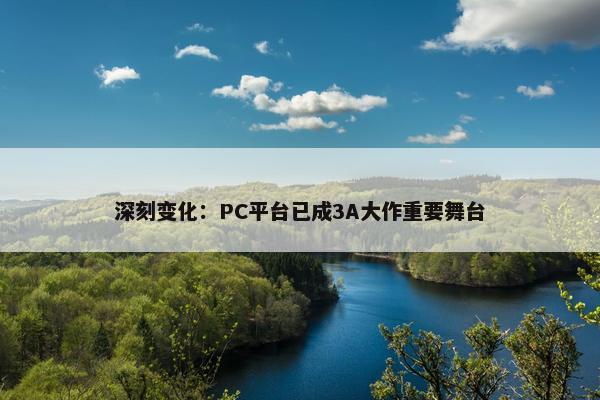 深刻变化：PC平台已成3A大作重要舞台