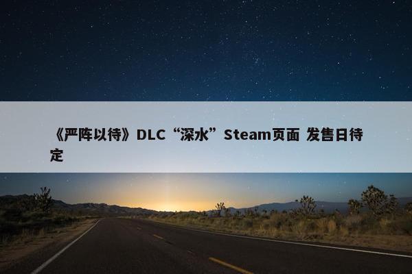 《严阵以待》DLC“深水”Steam页面 发售日待定