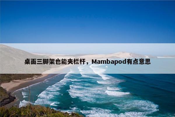 桌面三脚架也能夹栏杆，Mambapod有点意思