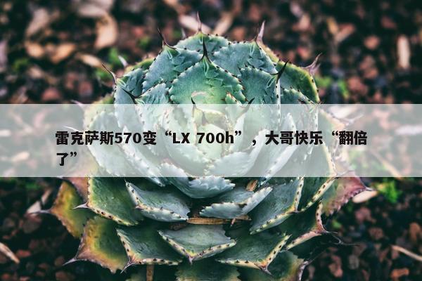 雷克萨斯570变“LX 700h”，大哥快乐“翻倍了”