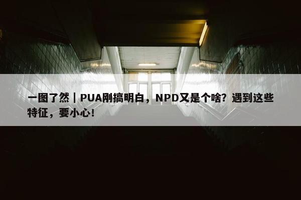 一图了然｜PUA刚搞明白，NPD又是个啥？遇到这些特征，要小心！