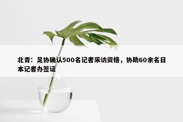 北青：足协确认500名记者采访资格，协助60余名日本记者办签证