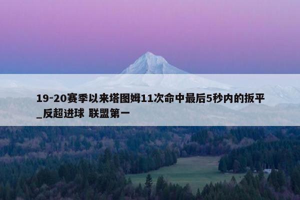 19-20赛季以来塔图姆11次命中最后5秒内的扳平_反超进球 联盟第一