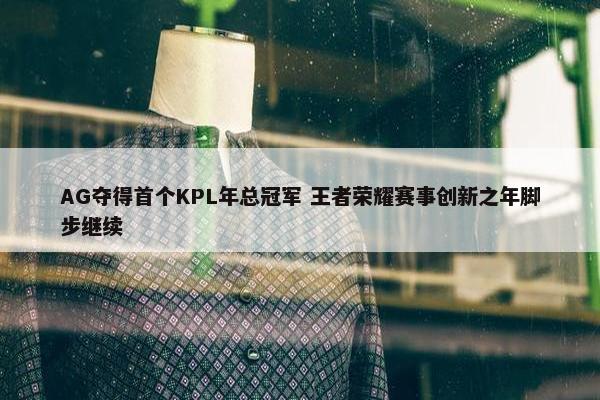 AG夺得首个KPL年总冠军 王者荣耀赛事创新之年脚步继续