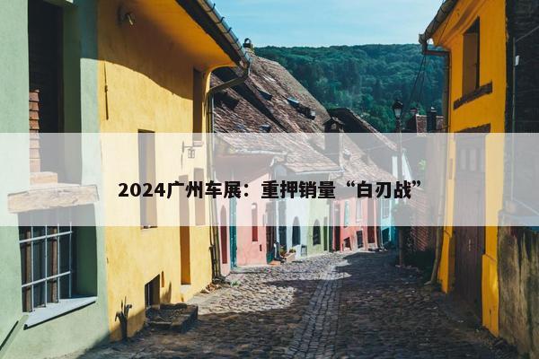 2024广州车展：重押销量“白刃战”