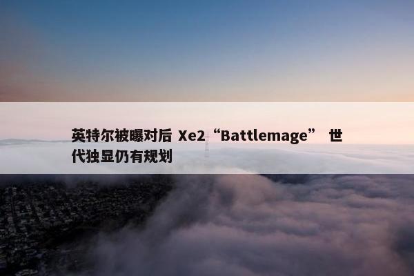 英特尔被曝对后 Xe2“Battlemage” 世代独显仍有规划