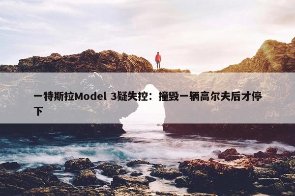 一特斯拉Model 3疑失控：撞毁一辆高尔夫后才停下